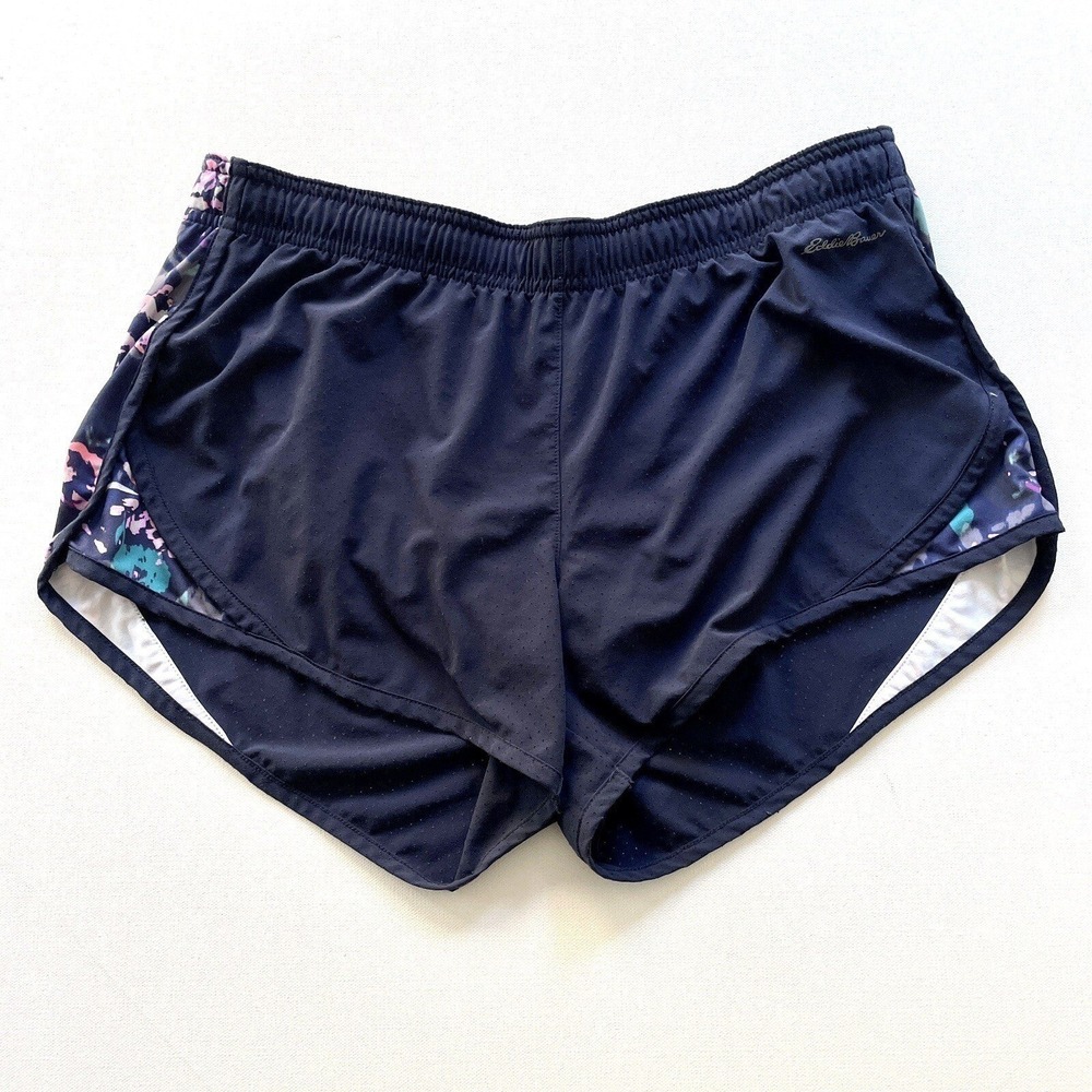 Eddie Bauer Women's Medium Purple Running Shorts Athletic Activewear Gym Yoga